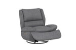 Modern recliner chair with USB ports in grey for living rooms