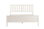 Freya 4'6 Low Footboard double bed frame in soft neutral color