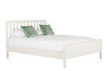 Natural finish wooden double bed frame Freya 4'6 Low Footboard Bed