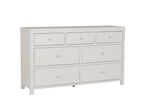Natural Freya 7 drawer chest of drawers with silver handles