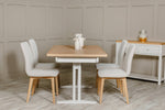 Freya Extending Dining Table Natural with light oak top