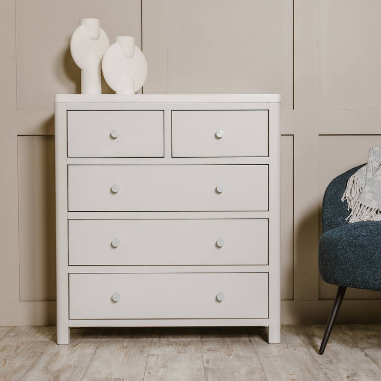 Freya Tall 5 Drawer Chest of Drawers Natural