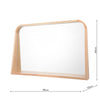 Stylish rectangle mirror with solid wood frame