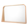 Light oak rectangle mirror with shelf