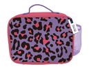 Leopard print Girls Lunch Bag with handle and water bottle holder