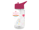 Transparent girls bottle with straw 400ml