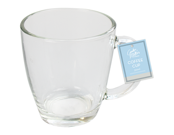 Dishwasher safe glass coffee cup for hot beverages