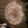 Gold Glitter Twist LED Christmas Wreath 60 cm outdoor Christmas decoration