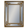 Elegant gold square mirror, perfect for adding warmth to your living room.