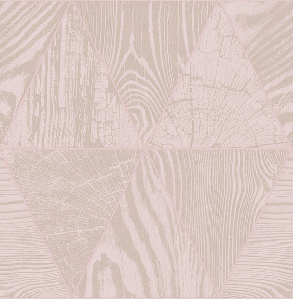 Elegant Graham & Brown Geo Grain Blush & Rose Gold Wallpaper for modern interiors
