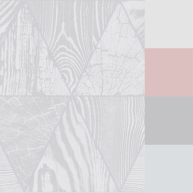Graham & Brown Geo Grain Silver Wallpaper