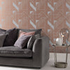 Graham & Brown Graphic Blush Wallpaper showcasing contemporary wallpaper for walls.
