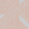 Modern geometric wallpaper art featuring Graham & Brown Graphic Blush Wallpaper.
