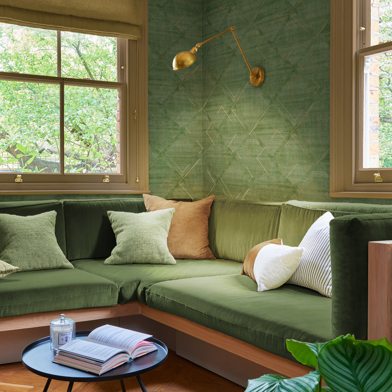 Graham & Brown Lorenzo Geo Emerald Wallpaper