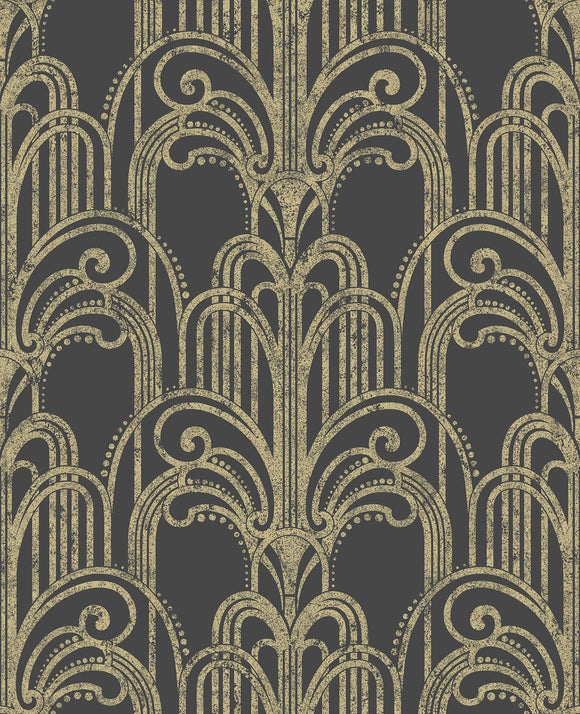 Art Deco Black & Gold Wallpaper picture of the wallpaper design