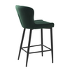 Plush green velvet counter stool for your home
