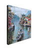 Rustic Charm in Greek Port Wall Art Painting
