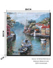 Stunning Greek Port Canvas for Wall Decoration
