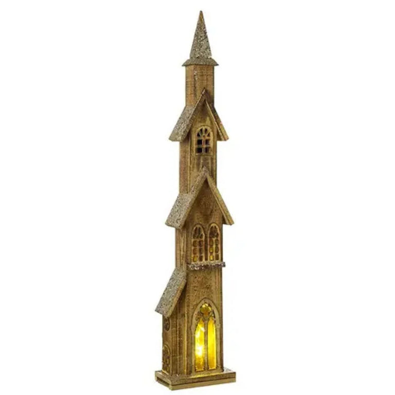 Tall Wooden Light Up House