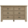 Stylish 6-drawer dresser in warm oak