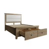 Wooden headboard double bed