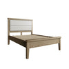 Wooden double bed frame with webbed slats