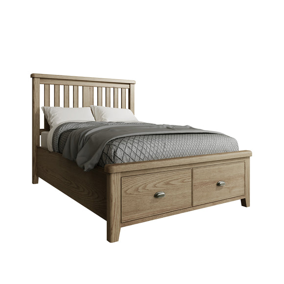 Double bed with storage drawers