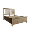 Wooden headboard double bed