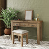 Stylish oak vanity table for your beauty routine