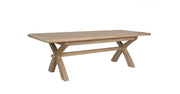 Extendable oak dining table for classic style