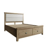 Upholstered headboard king size bed