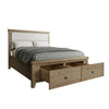 Solid wood king bed with deep drawers