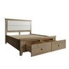 Elegant king size bed with nail head trim