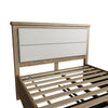 King bed frame with solid wooden slats