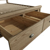 King-size bed with under-bed storage