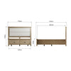 Classic king bed with deep storage drawers