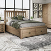 King bed with ample under-bed storage