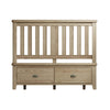 King-size bed with deep storage drawers