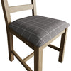 Grey wool chair with oak legs