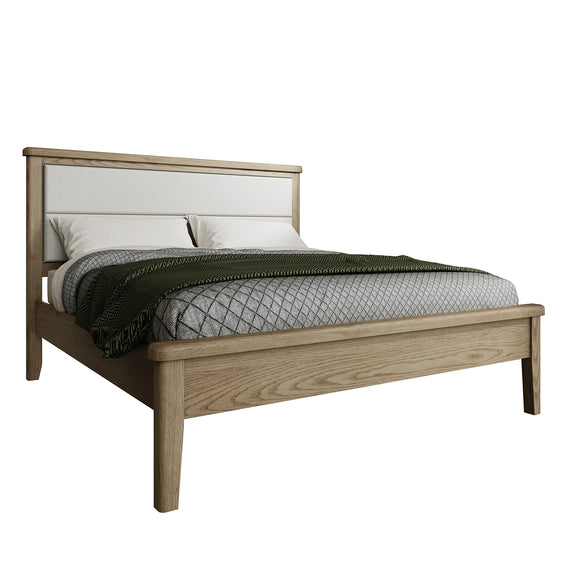 Super king bed frame with elegant upholstery