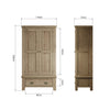 Tapered leg wardrobe for bedrooms