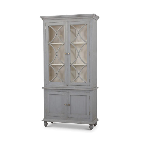 Classic mahogany display cabinet for elegant interiors.