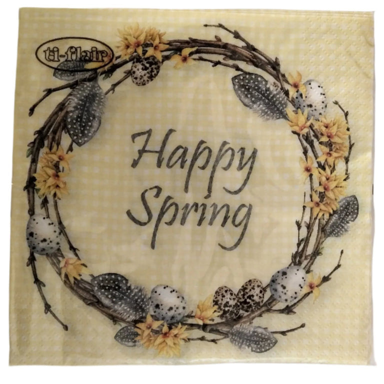 Paper Napkins Happy Spring