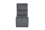 Chenille Fabric Armless Sectional Sofa - Charcoal