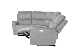 Grey Corner Sofa - Modern Design with Electric Recliner