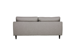 Contemporary three seater sofa fabric charcoal