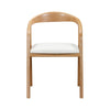 Hoxton Dining Set Table 200 cm +6 Chairs front view picture of the wooden dining chair with upholstered seat