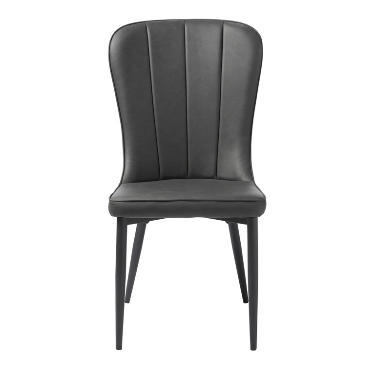 Hudson Dining Chair PU Leather Grey