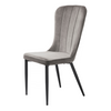 Elegant grey velvet dining chair
