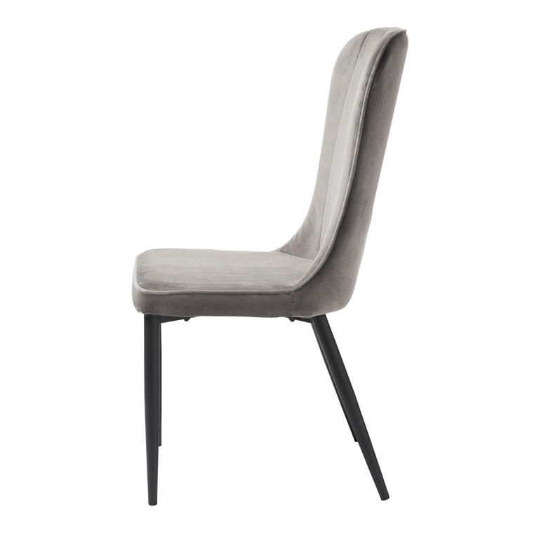 Hudson Dining Chair Grey Velvet